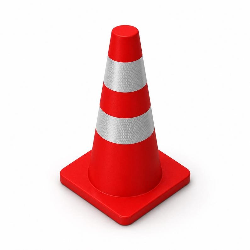 Mini Traffic Cones — 2.76-inch Mini Traffic Cones | 2.76" Tall Stackable Desk Decoration | Tiny Road Cone Set image 5