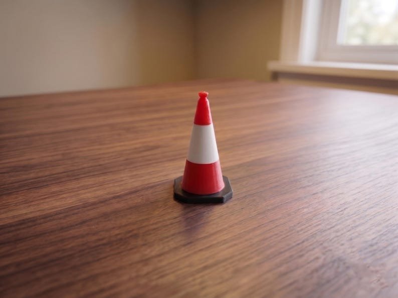 Miniature UK Traffic Cones & Roadwork Barriers Set Miniature UK Traffic Cones & Roadwork Barriers Set| 16:1 Scale Construction Miniatures | Desk Decor and Display Accessories image 16